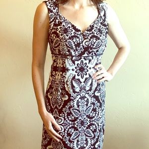 Black and white floral dress